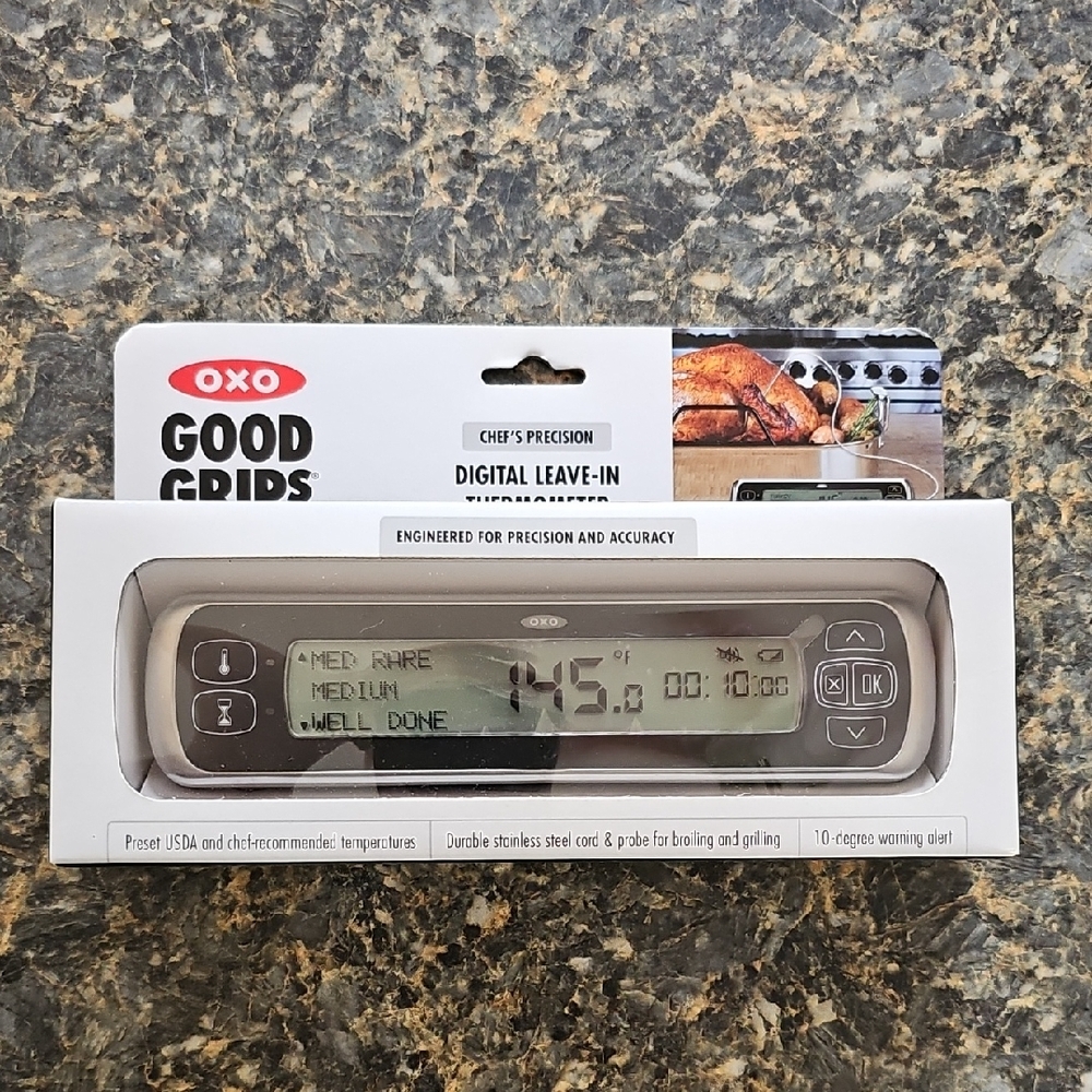 OXO Good Grips Digital Thermometer with Silver Display
